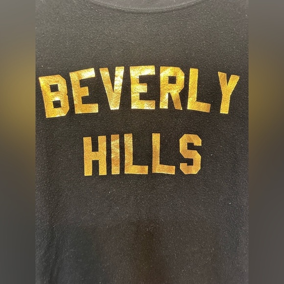 Wildfox Black Sweater with Beverly Hills Gold Lettering - Picture 3 of 6
